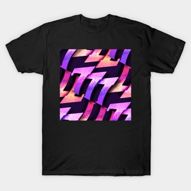 777 Lucky Number Pattern T-Shirt by CreativeOpus